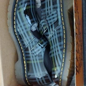 Vintage plaid patent leather Doc Marten Mary Janes